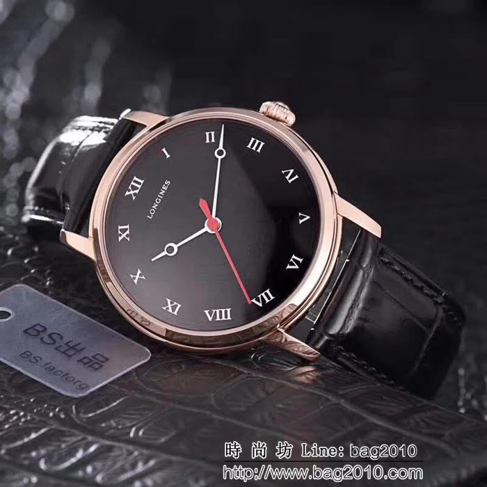 LONGINES浪琴 簡約時尚 三針機械男士腕表 WSS1290